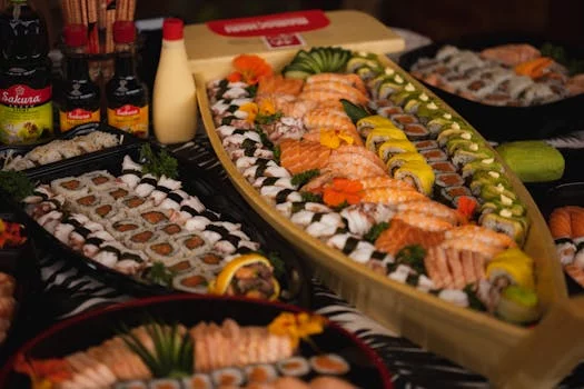 plateau sushi assortiment varié